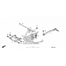 Stand + kick starter arm