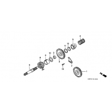 Kick starter spindle