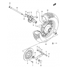 Rear wheel complete assy