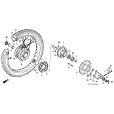 Rear wheel complete assy