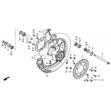 Rear wheel complete assy