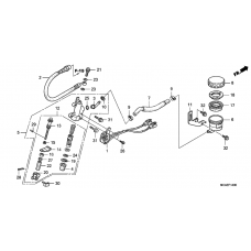 Rear brake master cylinder