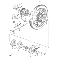 Rear wheel complete assy              

                  Gs125ux/x/sx/sux/uy/sy/suy