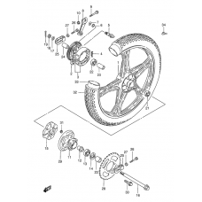 Rear wheel complete assy              

                  Gn250et/ew/ex/ey