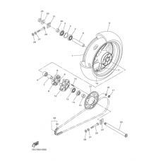 Rear wheel complete assy