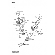 Cylinder/piston