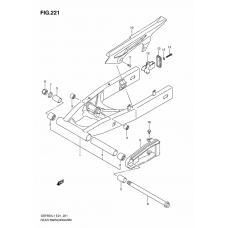 Rear swinging arm