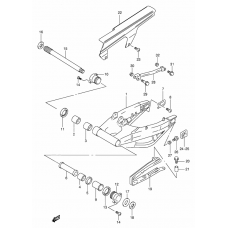 Rear swinging arm