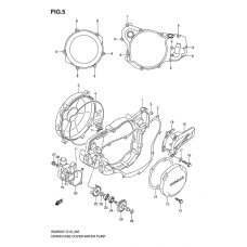 Crankcase cover-water pump