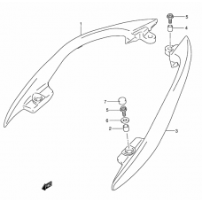 Pillion rider handle              

                  Side)(model k3