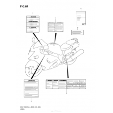 Информационные наклейки (Gsx1300Ral3 E28)