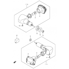 Turnsignal front & rear lamp              

                  E24, f.no.100197~