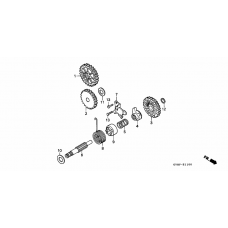 Kick starter spindle