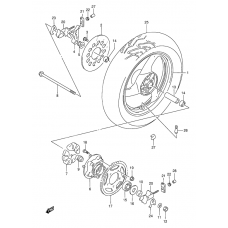 Rear wheel complete assy