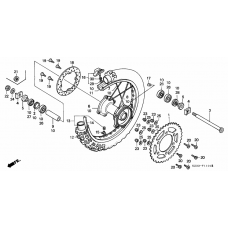 Rear wheel complete assy