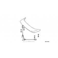 Rear spoiler (w/brake light) ('05)