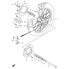 Rear wheel complete assy              

                  Model t/v/w/x