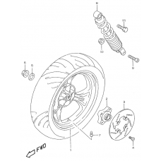 Rear wheel complete assy              

                  Model ay50w/wr y