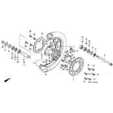Rear wheel complete assy              

                  CR500RN/RP/RR/RS/RT/RV