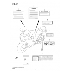 Информационные наклейки (Gsx-R600L2 E33)
