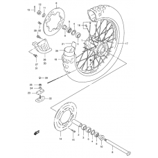 Rear wheel complete assy              

                  Model t/v/w/x