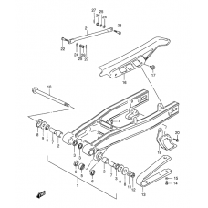 Rear swinging arm