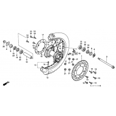 Rear wheel complete assy              

                  CR500RL/RM