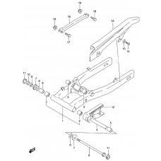 Rear swinging arm