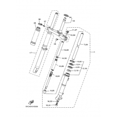 Front fork assy(ur silv