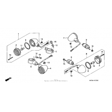 Front + rear turn signal