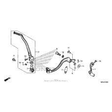 Pedal + kick starter arm