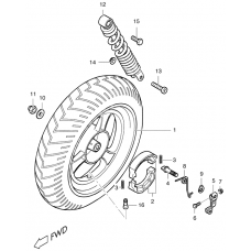 Rear wheel complete assy