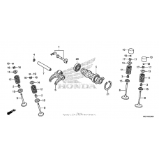 Camshaft + valve