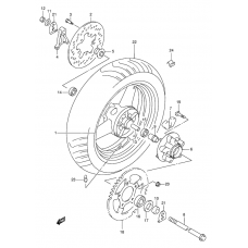 Rear wheel complete assy