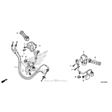 Handle lever + switch + cable (2)