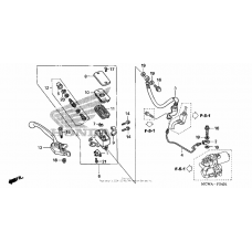 Front brake master cylinder (abs)