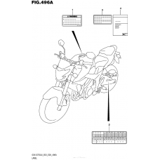 Информационные наклейки (Gsx-S750L6 E03)