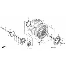 Rear wheel complete assy