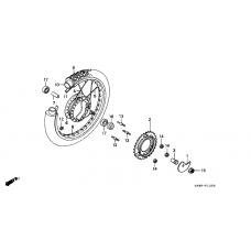 Rear wheel complete assy