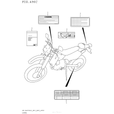 Информационные наклейки (Dr-Z400Sl5 E33)