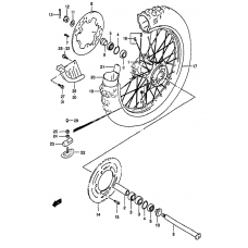 Rear wheel complete assy              

                  Model t/v/w/x