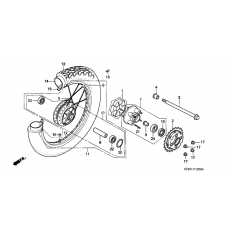 Rear wheel complete assy