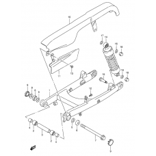 Rear swinging arm