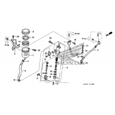 Rear brake master cylinder