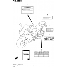 Информационные наклейки (Gsx-R750L7 E33)