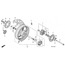 Rear wheel complete assy