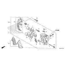 Left front brake caliper
