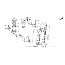 Rear brake master cylinder