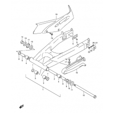 Rear swinging arm