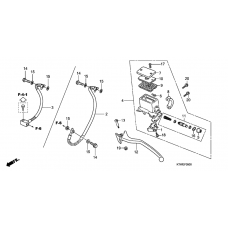 Rr. brake master cylinder